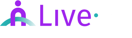LiveBe logo reversed LiveBe logo